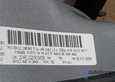 2012 Chrysler Town & Country Touring-L из США, поврежденный, VIN 2C4RC1CG2CR150599